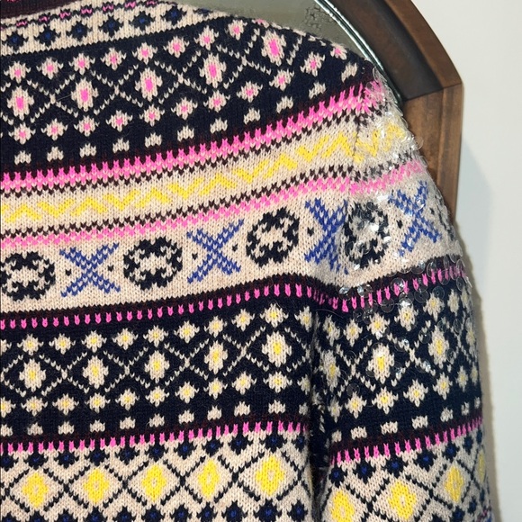 J. Crew Women's Lambswool Fair Isle Sweater with Sequins S - Picture 5 of 9